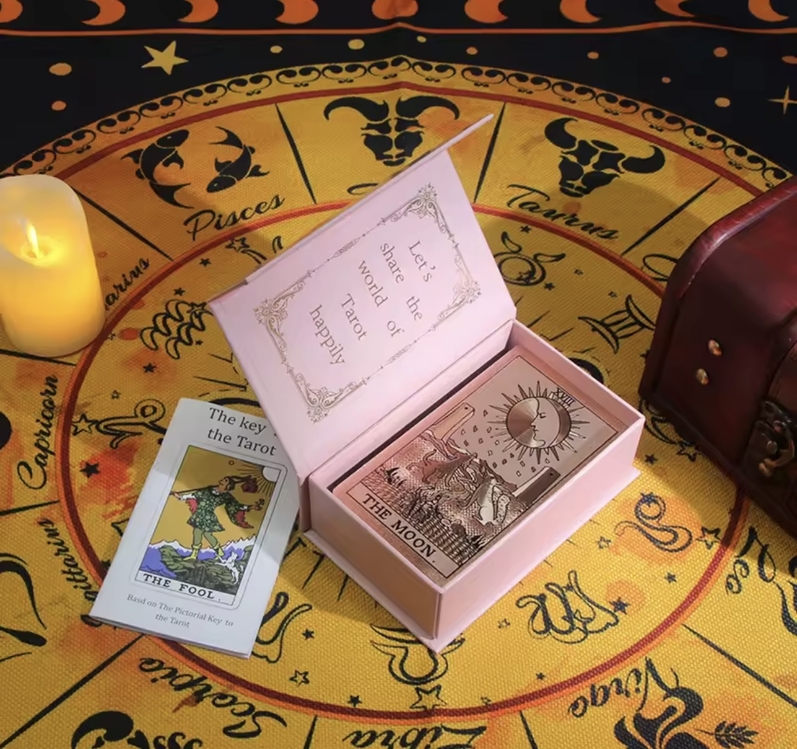 Gold Foil pembe yaldızlı tarot