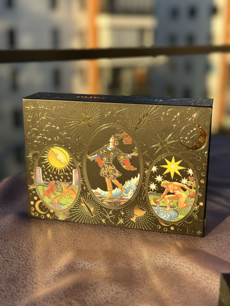 Gold Foil orijinal dev tarot seti 