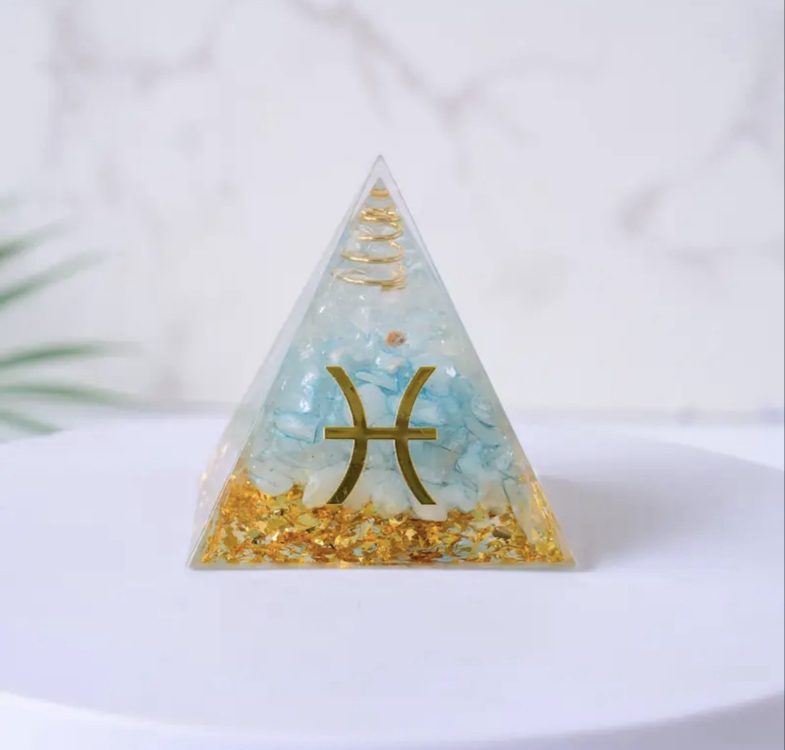 Burçlar (zodiac) kristal enerji piramidi