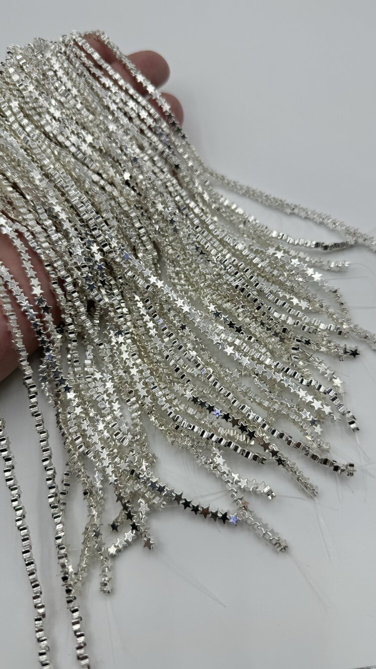 Yıldız Hematit 4MM Gümüş