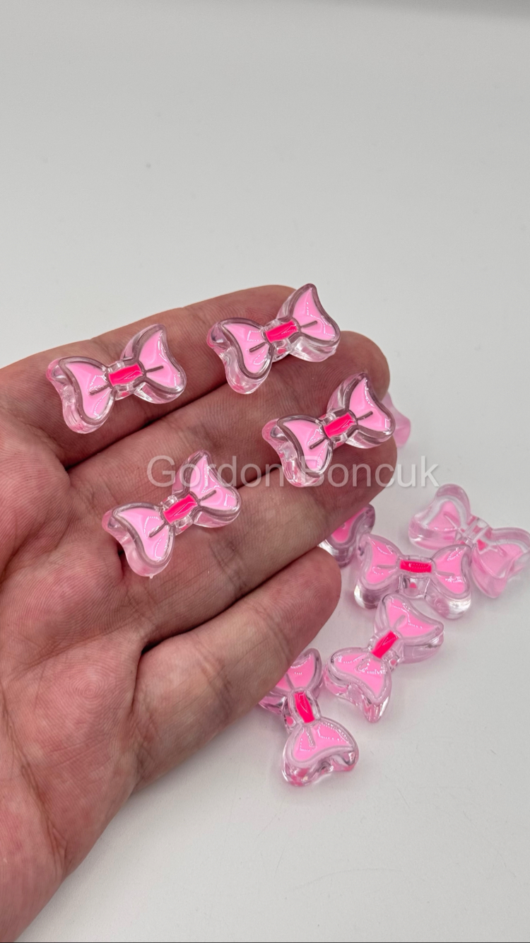Fiyonk Pembe Model Plastik Boncuk 25Adet