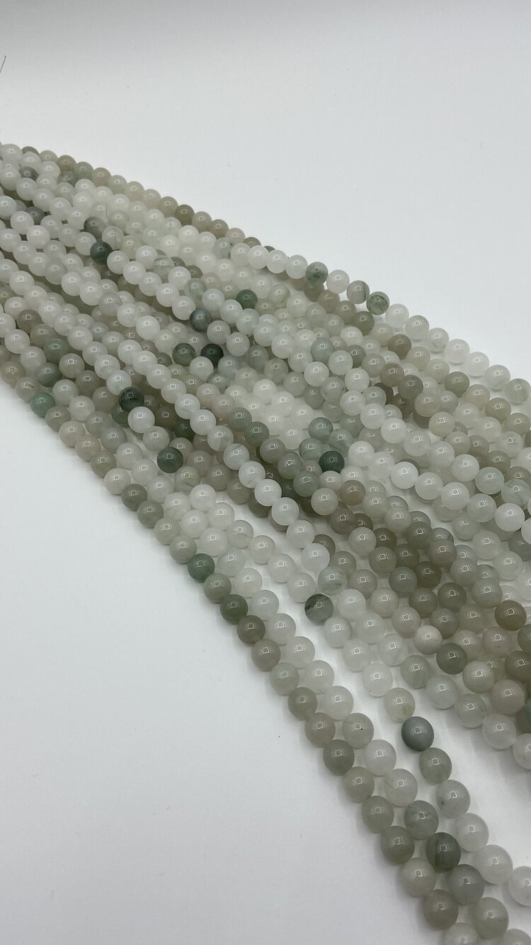 Yeşil Beyaz Jade 8MM
