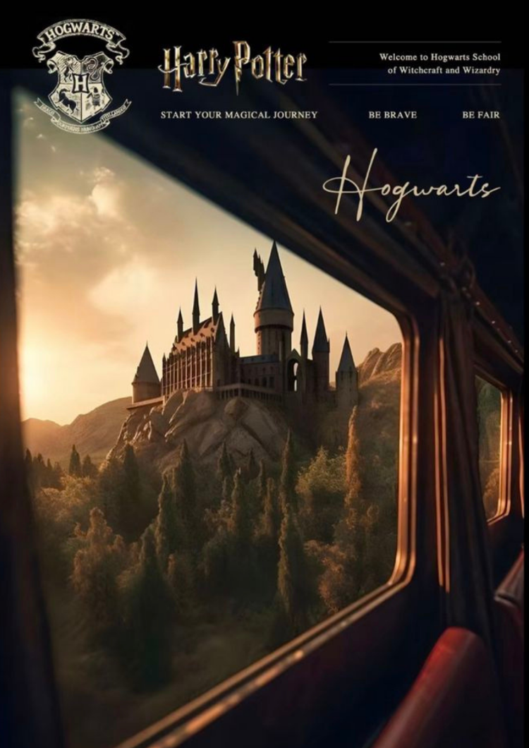 Hogwarts Tablosu | Harry Potter Sihirli Dünya Duvar Dekoru