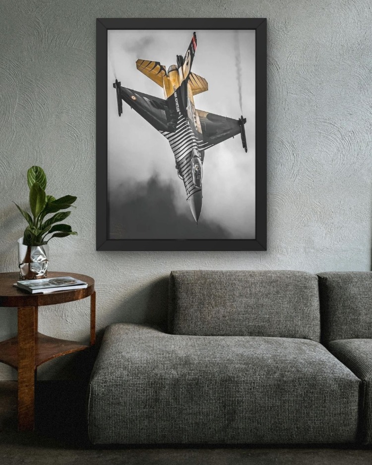 F-16 Savaş Uçağı Tablosu | Solo Türk Akrobasi Duvar Dekoru