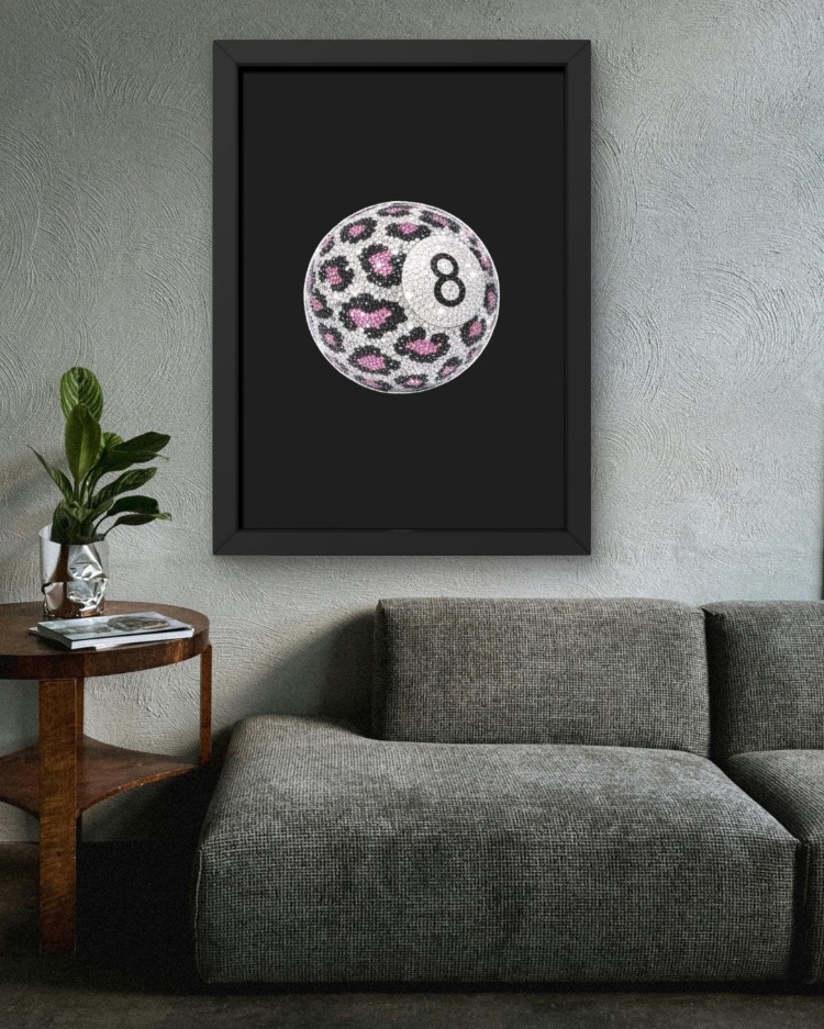 Leopar Desenli 8 Top Tablosu | Modern Duvar Dekoru