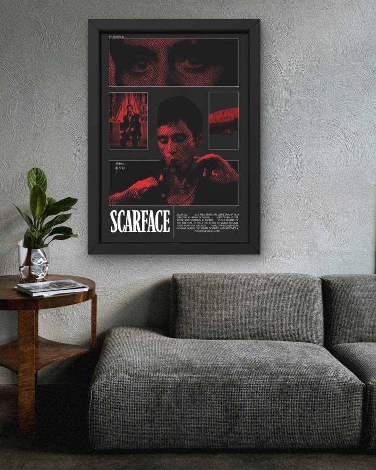 Scarface Poster Tablo | Tony Montana Film Duvar Dekoru