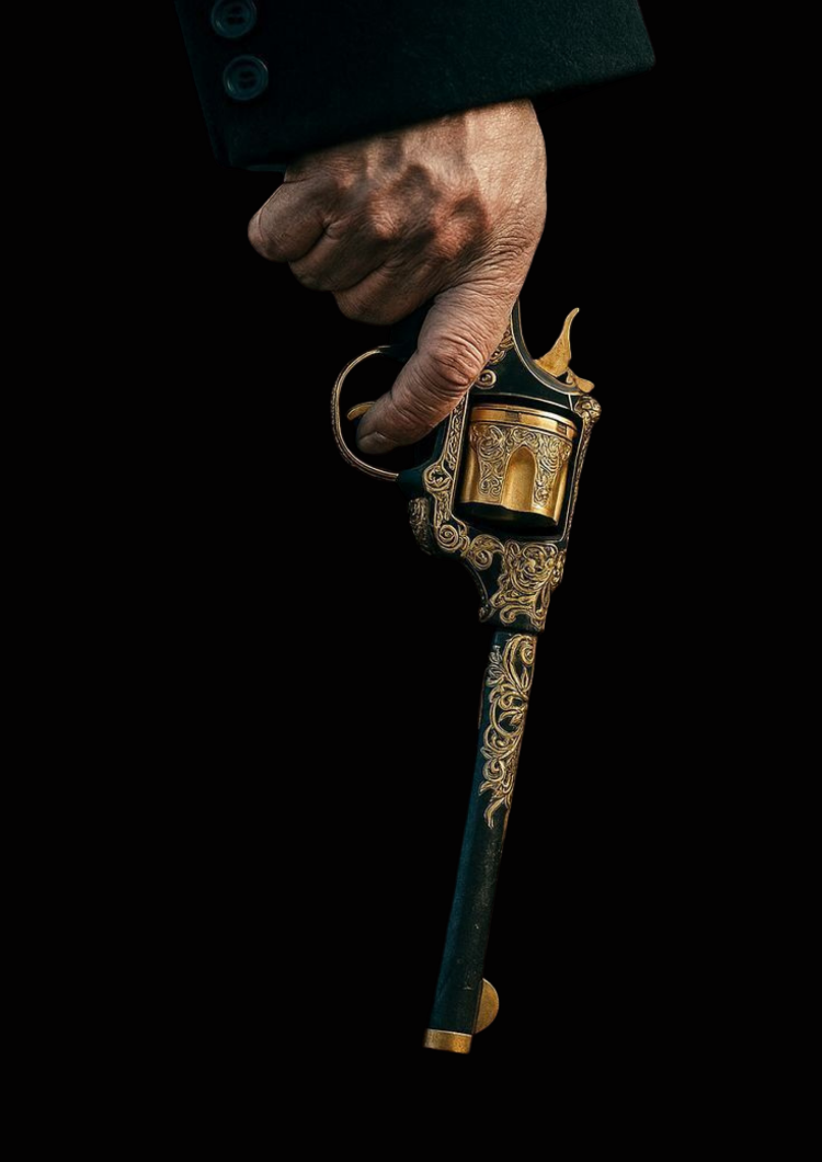 Revolver Tablosu | Klasik Silah Temalı Çerçeveli Poster