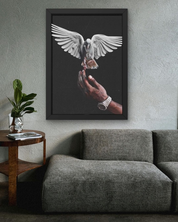 Güvercin Tablosu | Modern Sanatsal Duvar Posteri