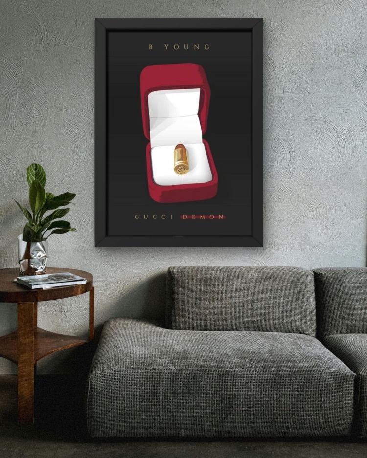 Lüks Konsept Tablo | Mermi Temalı Modern Poster