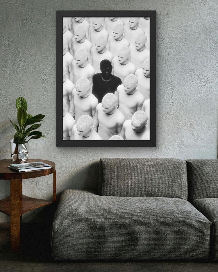 Minimal İnsan Figürlü Tablo | Siyah Beyaz Modern Poster