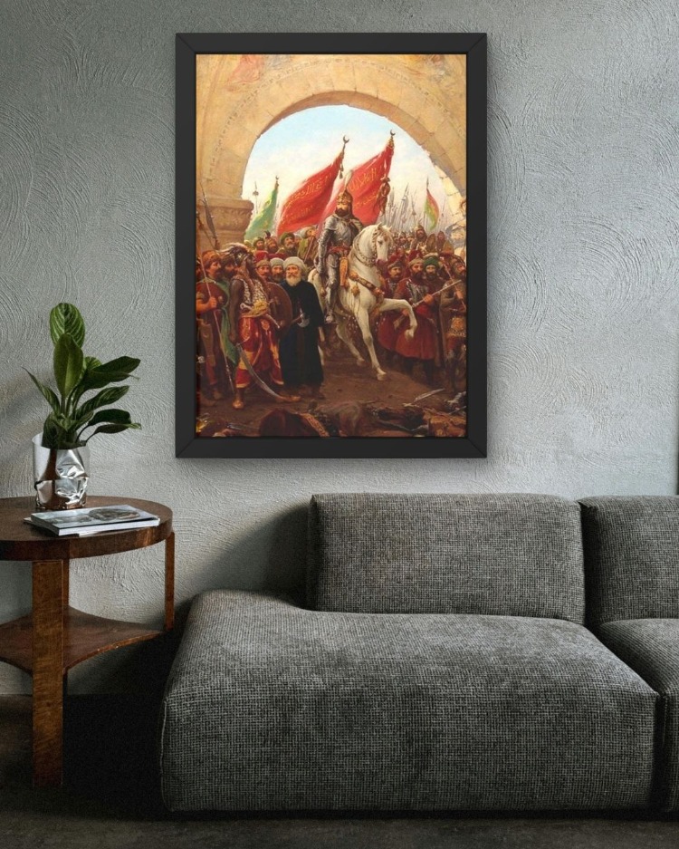 Fatih Sultan Mehmet Poster | Osmanlı Temalı Çerçeveli Tablo