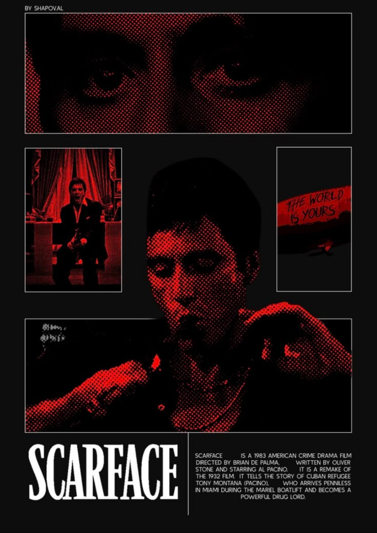 Scarface Poster Tablo | Tony Montana Film Duvar Dekoru