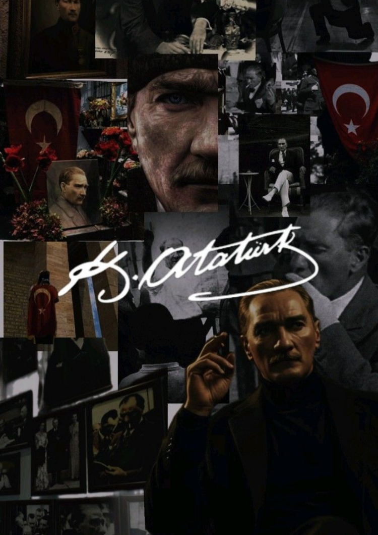 Atatürk Tablosu | İmzalı Kolaj Duvar Dekoru
