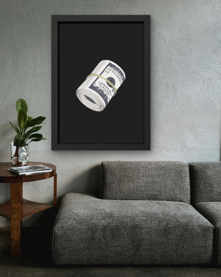 Money Roll Poster | Modern Para Temalı Duvar Tablosu