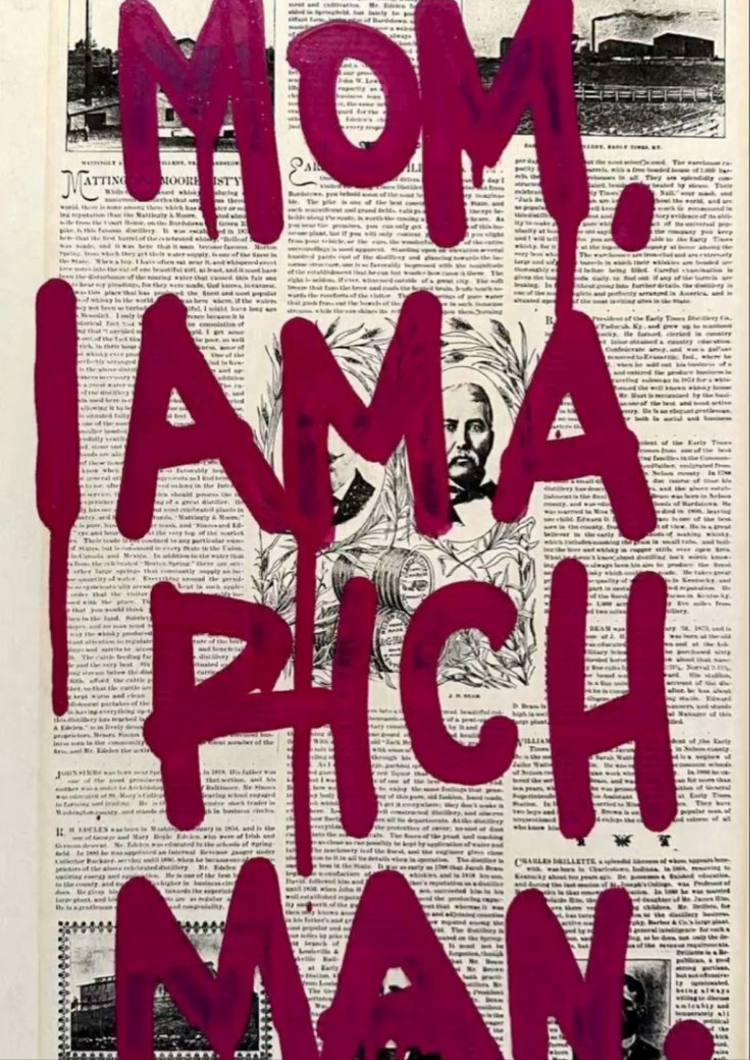 Mom I Am A Rich Man Tablosu | Yazılı Duvar Dekoru