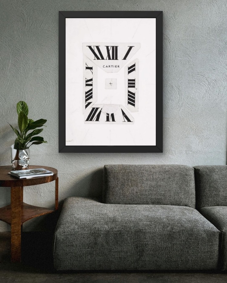 Roma Rakamlı Saat Tablosu | Modern Minimal Duvar Posteri