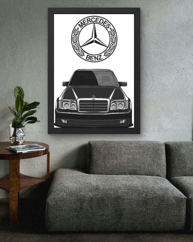 Mercedes Benz Araba Posteri | Çerçeveli Otomobil Tablosu
