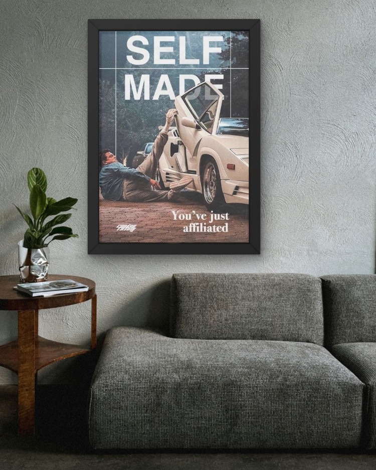 Self Made Poster Tablo | Motivasyon Duvar Dekoru