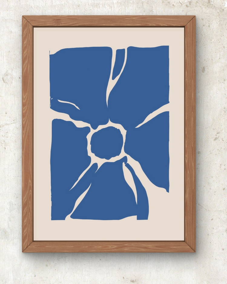 Kesilmiş Form – Matisse İlhamlı Modern Çiçek Posteri A3