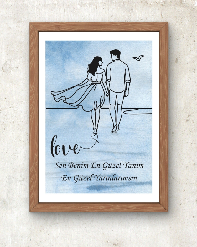 Romantik İllüstrasyon Poster