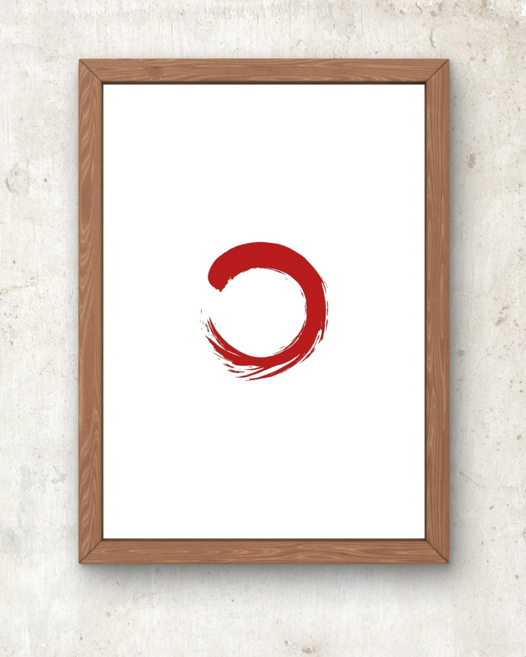 Ensō – Zen Çemberi Minimal Poster