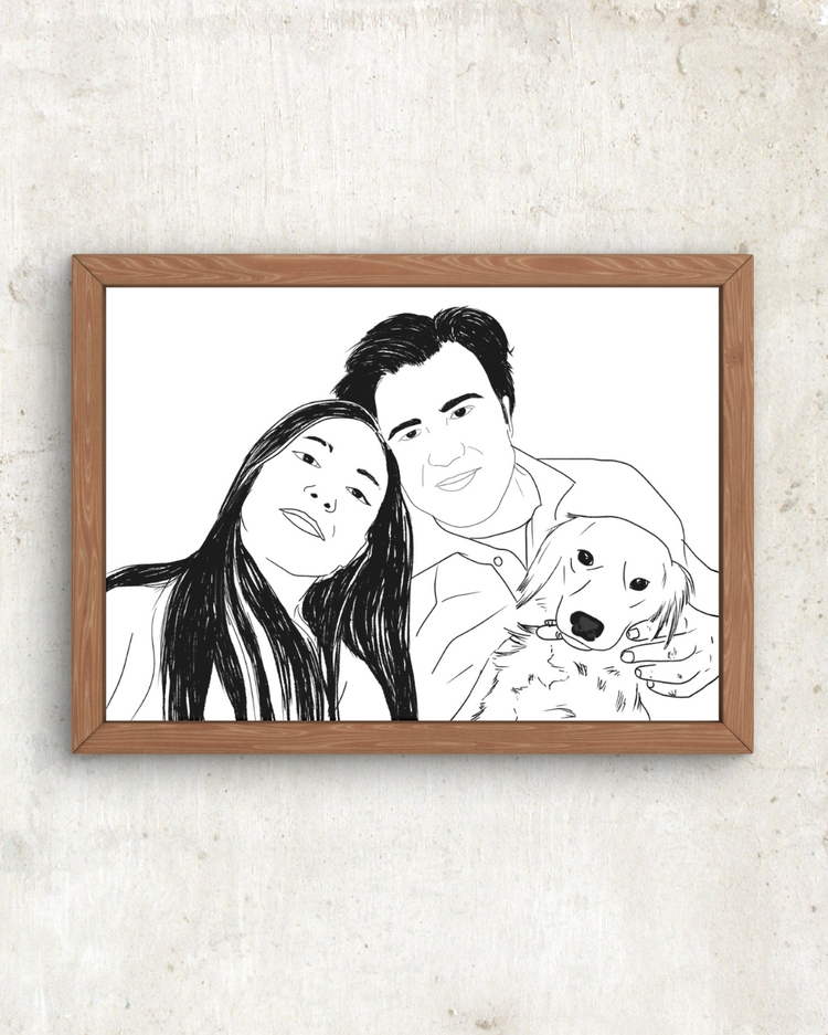 Kişiye Özel Line Art Portre Tasarımı