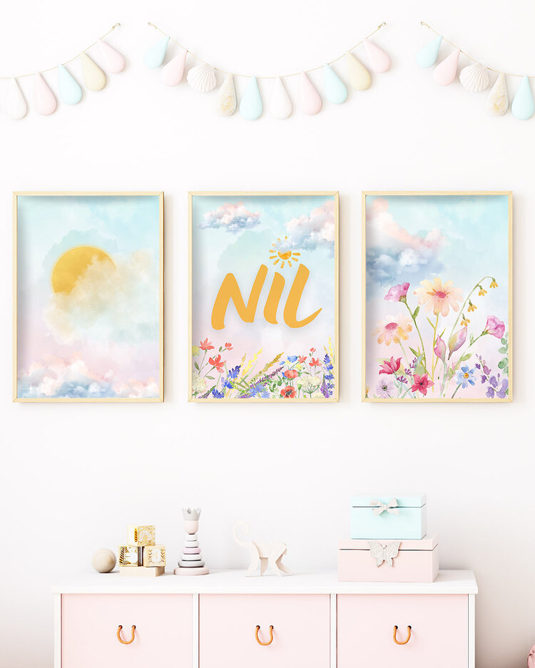 İsimli Çocuk Odası Poster Seti