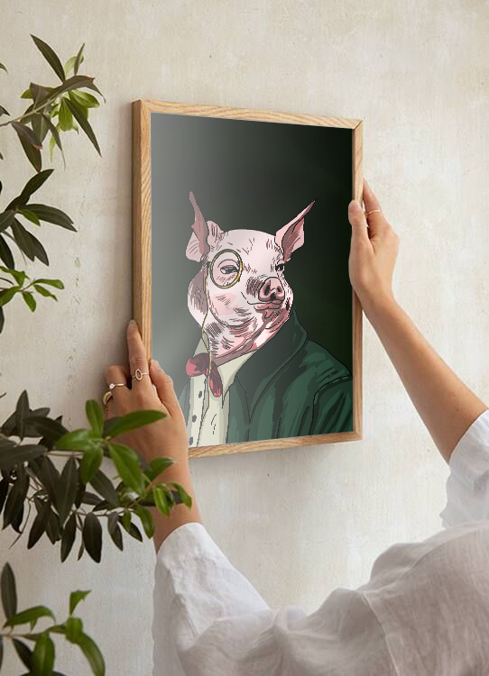 Cool Pig Poster