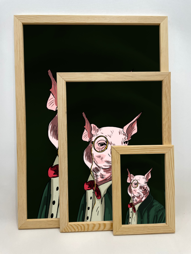 Cool Pig Poster