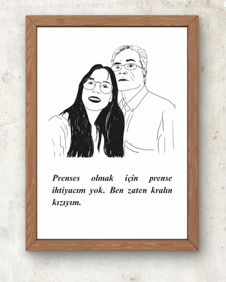 Kahraman Babama Çerçeveli İlham – Mizah + Gözyaşı Garantilidir