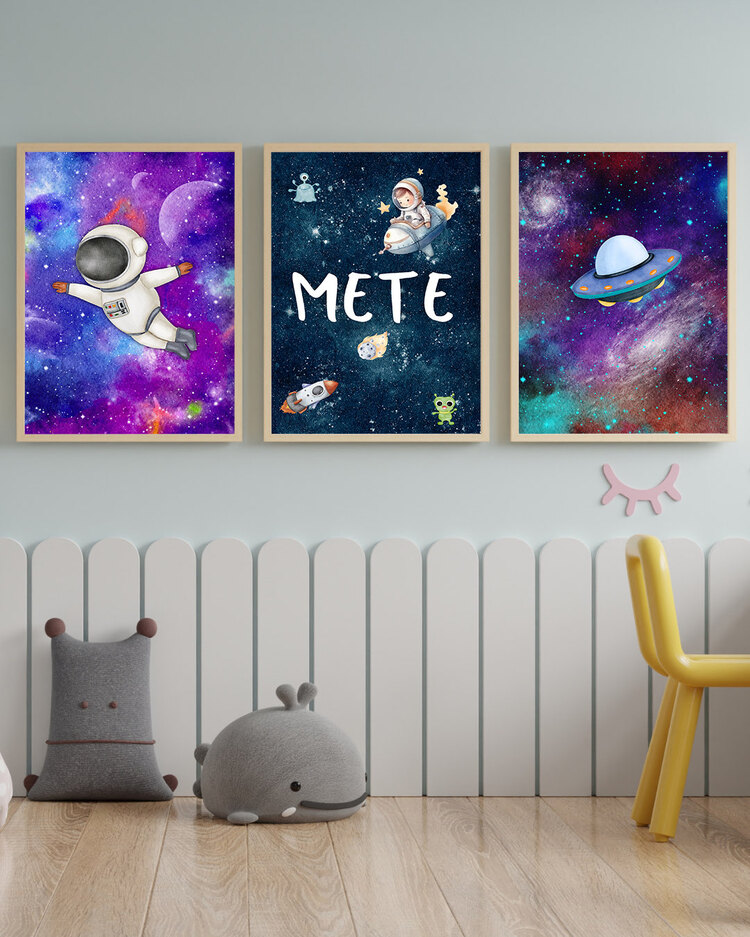 İsimli Çocuk Odası Poster Seti