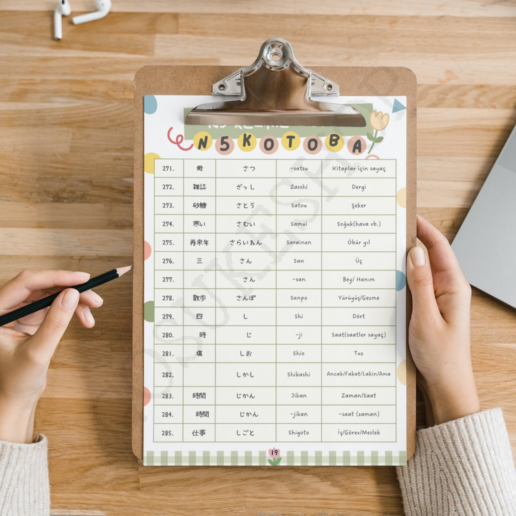 JLPT N5 KELİME LİSTESİ