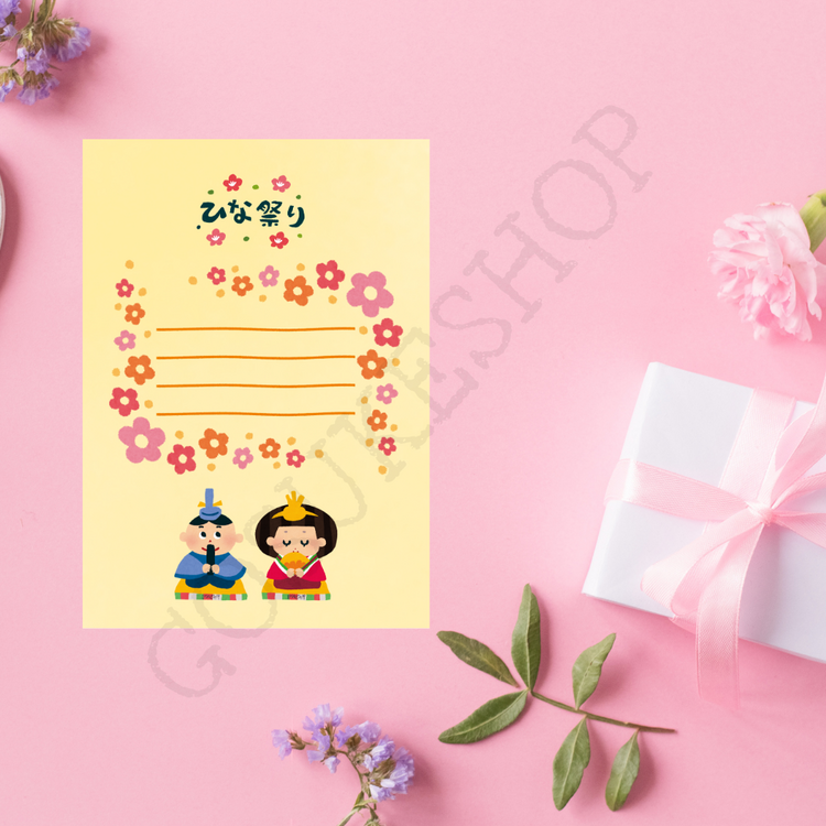 Hinamatsuri Kartpostal (Kendin yap)