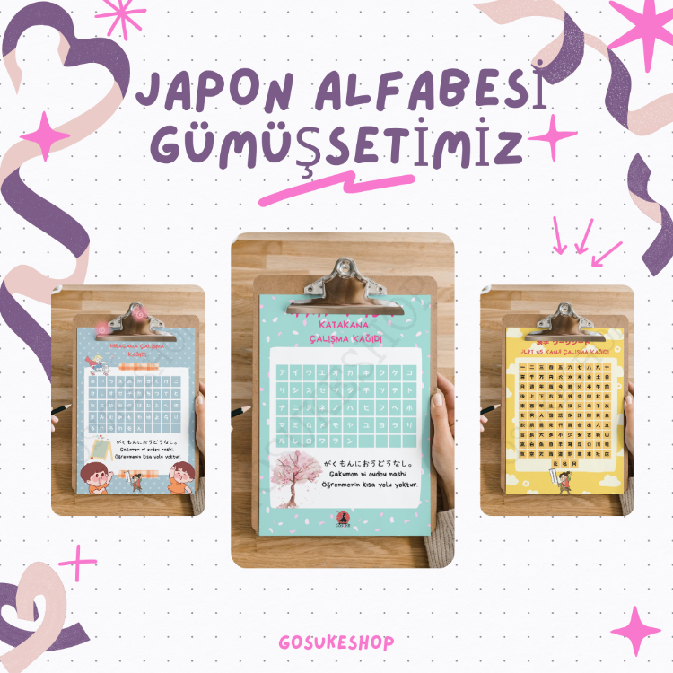 Japon Alfabesi Gümüş Set