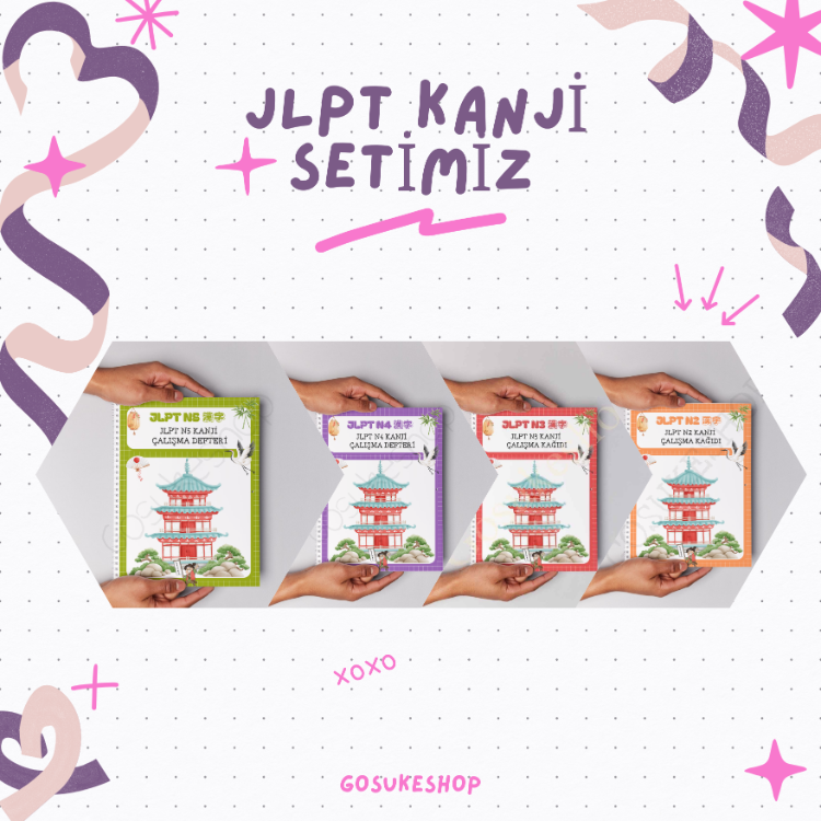 JLPT Kanji Öğreniyorum Seti (N5-N2)