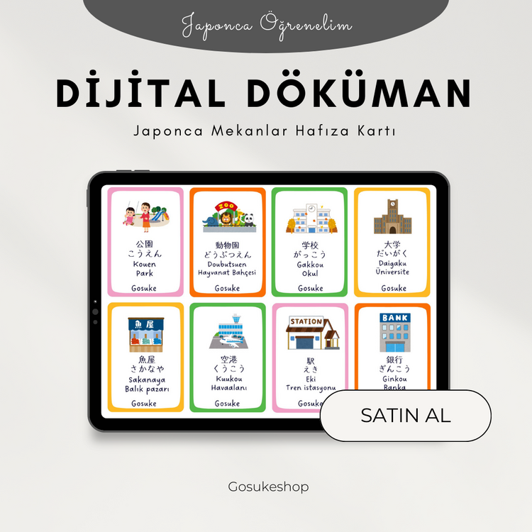 Japonca Mekanlar Hafıza Kartı PDF