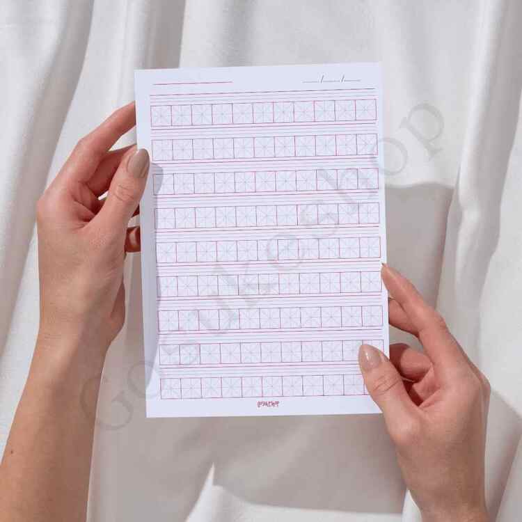 拼音米字格 (Pinyin Mizige) Çince Güzel Yazı Defteri