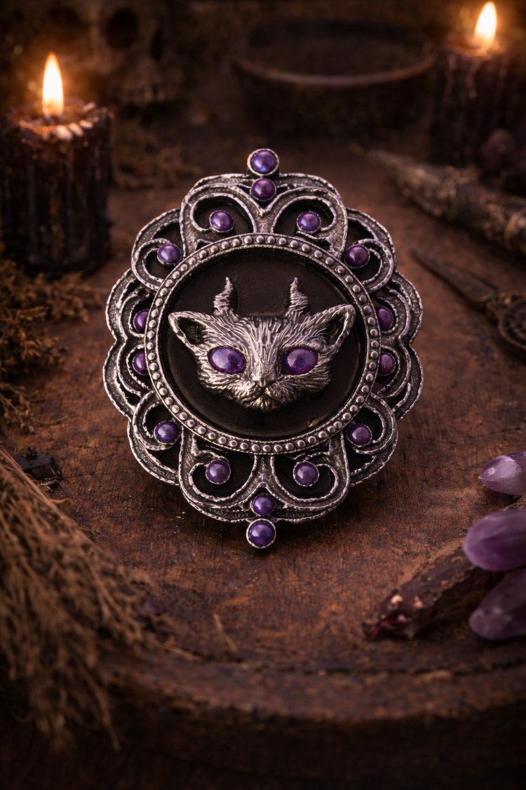 Gotik Kedi Çerçeve