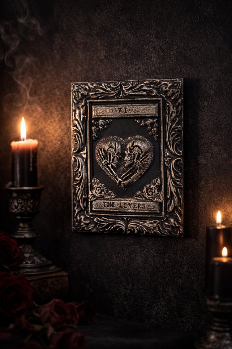 The Lovers Tarot Gotik Çerçeve 