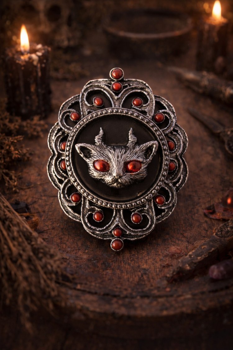 Gotik Kedi Çerçeve