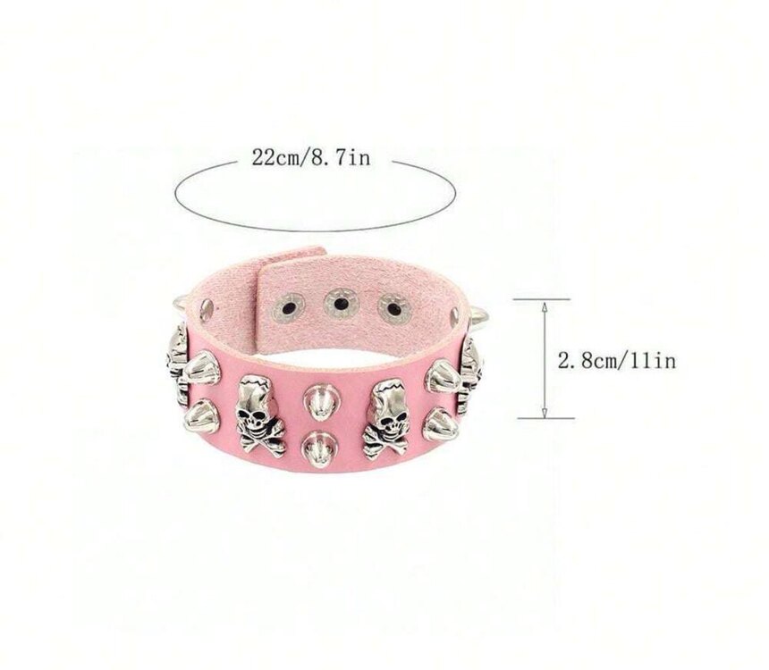 Punk Lolita Cute Pembe Bileklik