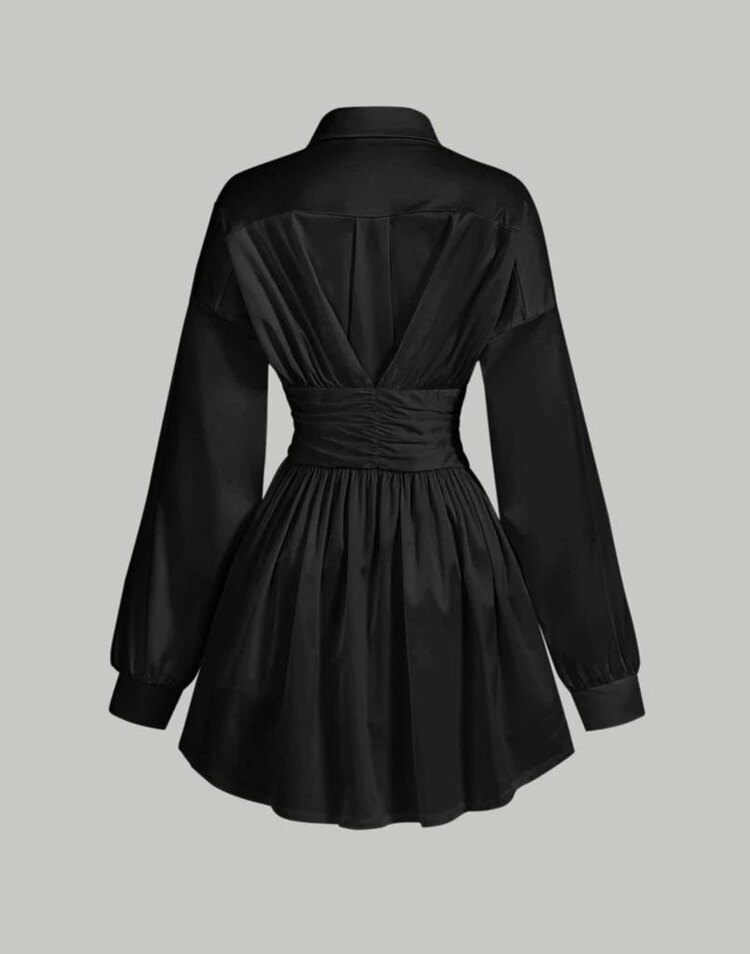 Gothic Lolita Kravatlı Kısa Gömlek Elbise