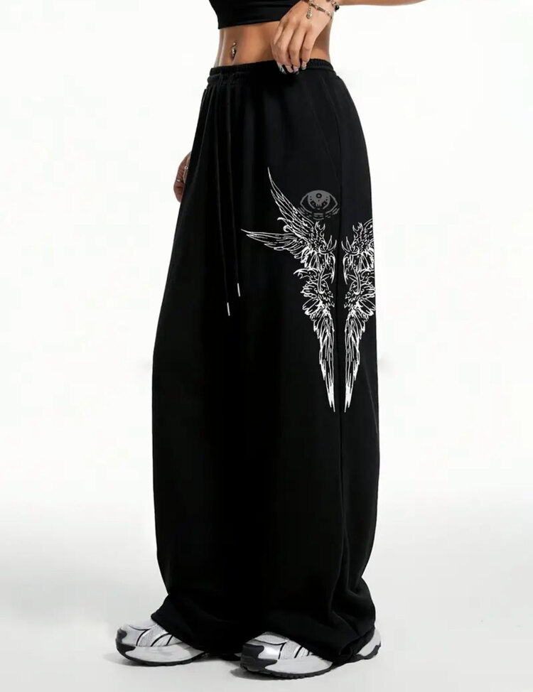 Gothic Goth Casual Elastic Pantolon