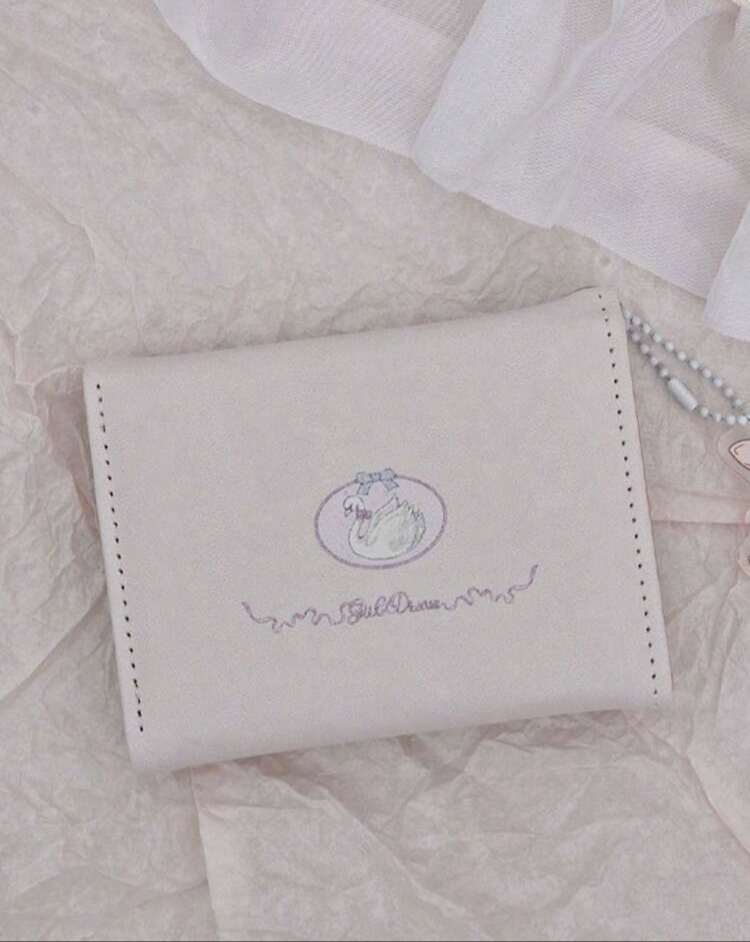 ⁠Coquette Nostalgia Romantik Pembe Çok Bölmeli Cüzdan⁠