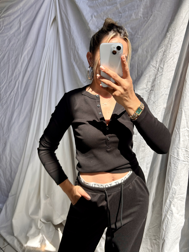 Yeni sezon önü düğmeli fitilli body