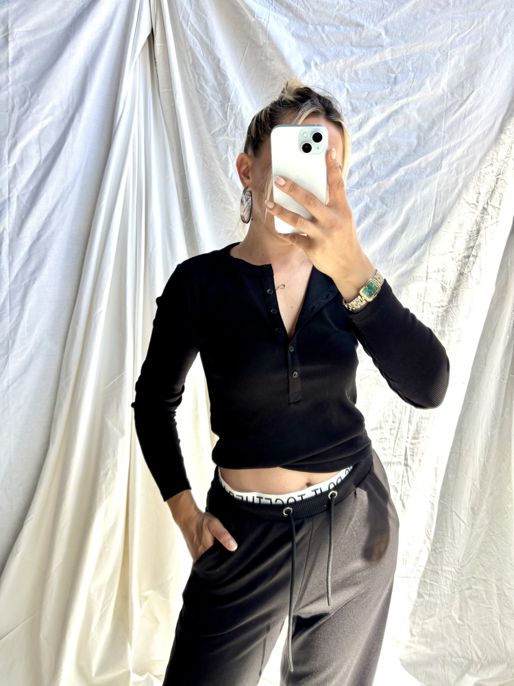 Yeni sezon önü düğmeli fitilli body