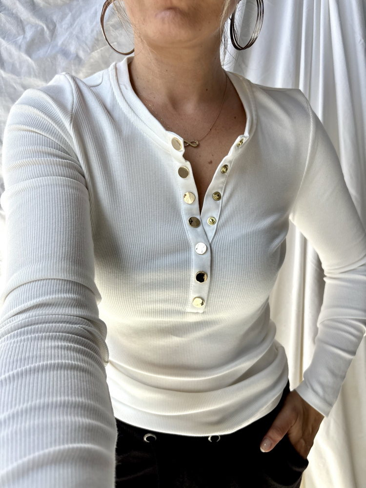 Yeni sezon önü düğmeli fitilli body