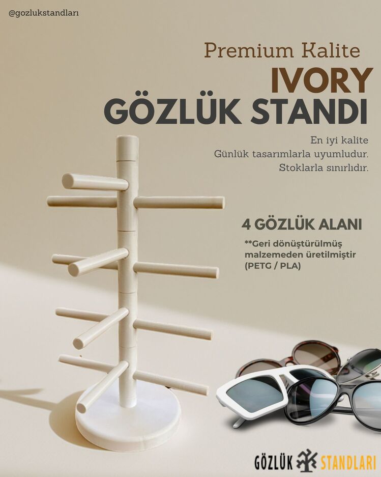4'lü Recycled Plastik Gözlük Standları