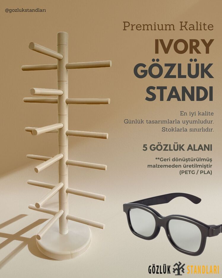 6'lı Recycled Plastik Gözlük Standları 
