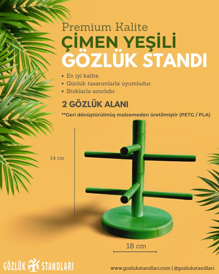 2'li Recycled Plastik Gözlük Standları